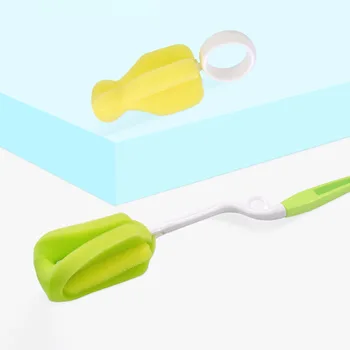 

2 Pcs/Set Baby Milk Bottle Brush Solid Soft Baby Pacifer Brush Protable Baby Care Kit Baby Nipple Bottle Brush