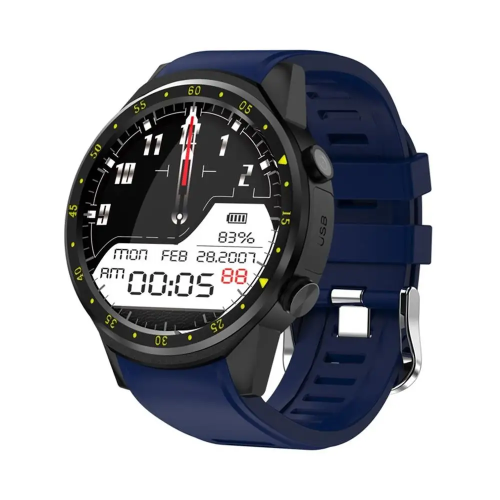 F1 Спортивные Смарт-часы с gps камерой поддержка секундомера Bluetooth Smartwatch sim-карты наручные часы для телефона Android IOS - Цвет: Синий