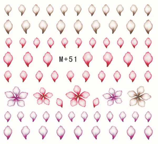 M+ 46-55 стиль Японский Корейский водонепроницаемый клейкий бумажный наклейки на ногти Цветок Лак для ногтей Наклейка для ногтей роспись ногтей