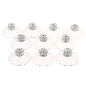 

10Pcs suction cup 40mm with M4 thread, suction cups, with knurled nut clear