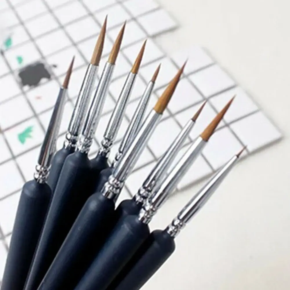 9 шт./компл. Краски кисти художника волков, щетка для волос пера для гуашь акварель Краски масло Краски ing для начинающих художников