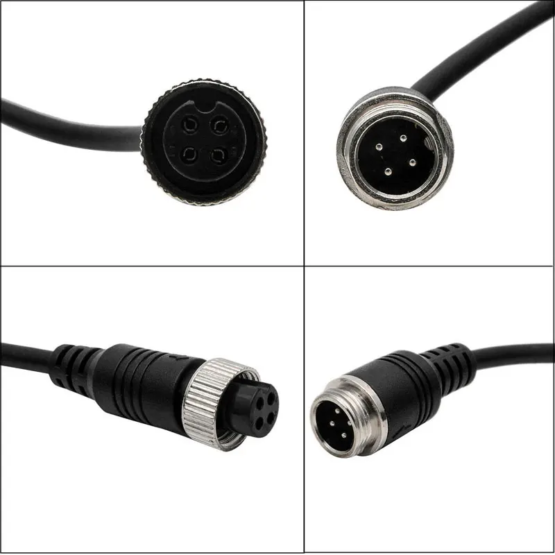 4-Pin Aviation Video Extension Cable 1M 2M 3M 5M 6M 8M 10M 15M 20M for CCD Reversing Camera Camper Trailer