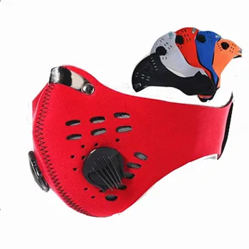 

Carbon Filter Black Nose Face Masks Outdoor Sports Mouth Mask Pollution Facial Respirator Anti Haze PM2.5 Dust Mask for Adult