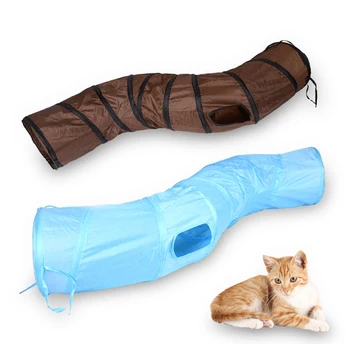

Kawaii Solid Coloe Plastic Wear Resistant Tunnel Toys for Pet Cat Amusement Training Scratch Pet Toys Cat Toys Interactive