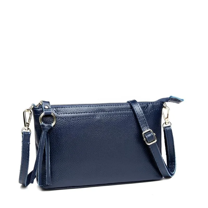 

Bolsa Feminina 100% Genuine Leather Tassel Clutch Small Shoulder Crossbody Bag Women 2021 New Party Purses And Handbag Sac Femme