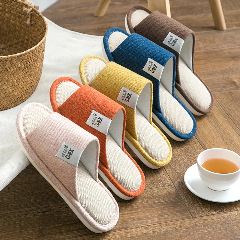 

Cotton Linen Slipper Women's Summer Online Celebrity Home Household Flax si ji ju jia Indoor Thick Bottomed Japanese Style Sprin