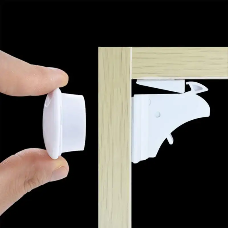 

Magnetic Safety Lock Child Safety Lock Cabinet Drawer Door Lock Baby Safety Children'S Cabinet Invisible Magnetic Locks