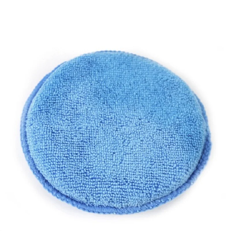 Blue Waxing Sponge Высокая плотность круглый полировка автомобиля губка из микроволокна оверлок для автомойки, очистки тканевые губки для полировки круглый губка для автомойки - Цвет: Blue Waxing Sponge