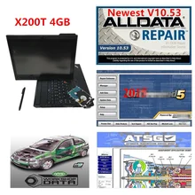 Software de reparação de alldata aut alldata 10.53 e m .. chell on-dem .. oficina vívida de atsg do software do automóvel de d com x200t portátil hdd 1tb