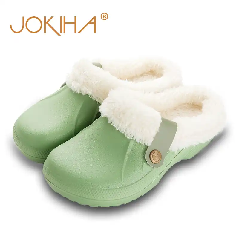 womens clogs with fur