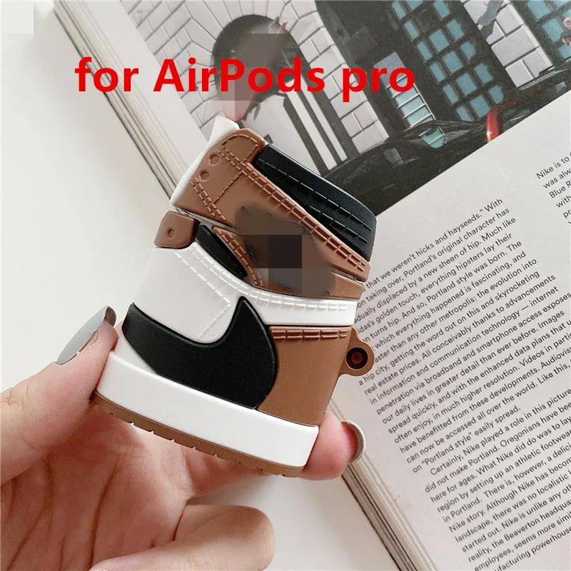 Креативный 3D AJ1 Баскетбольная обувь силиконовый чехол Брелок для Apple Airpods 1 2 беспроводной Bluetooth чехол для наушников Аксессуары - Цвет: for AirPods pro