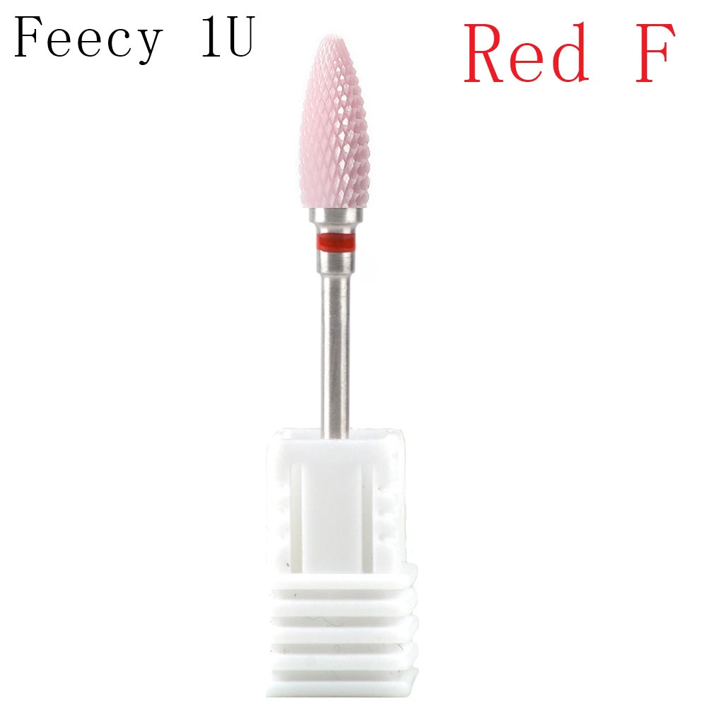 Фрезы для ногтей, фрезы для маникюра, керамические фрезы, фрезы для маникюра - Цвет: Feecy 1U Red F