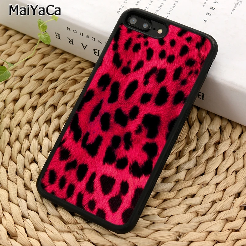 Розовый леопардовый чехол MaiYaCa для телефона iPhone X XR XS 11 12 Pro MAX 5 6 S 7 8 Plus Samsung Galaxy S5 S6