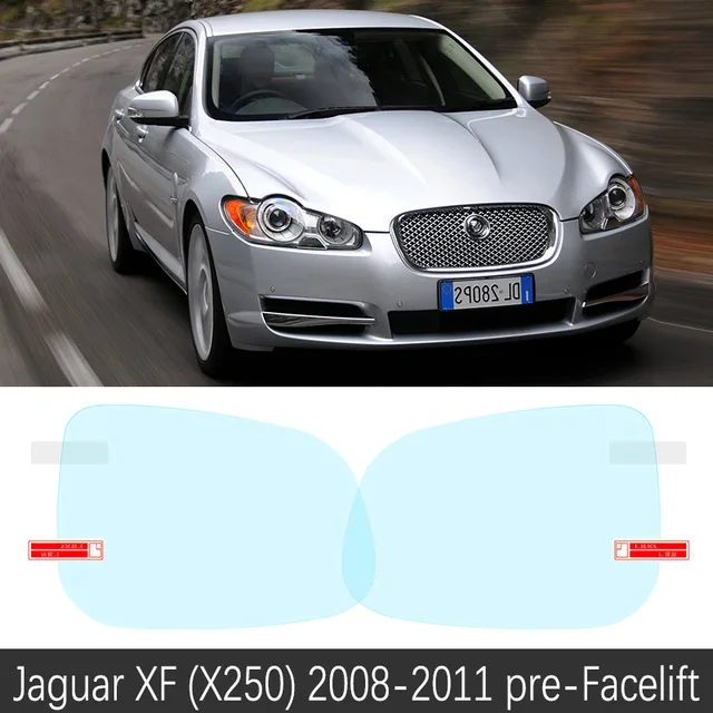 Для Jaguar XF 2008~ 2020X250X260 полное покрытие противотуманная пленка Зеркало заднего вида анти-туман наклейки на автомобиль 2012 201 - Название цвета: Jaguar XF 2008-2011
