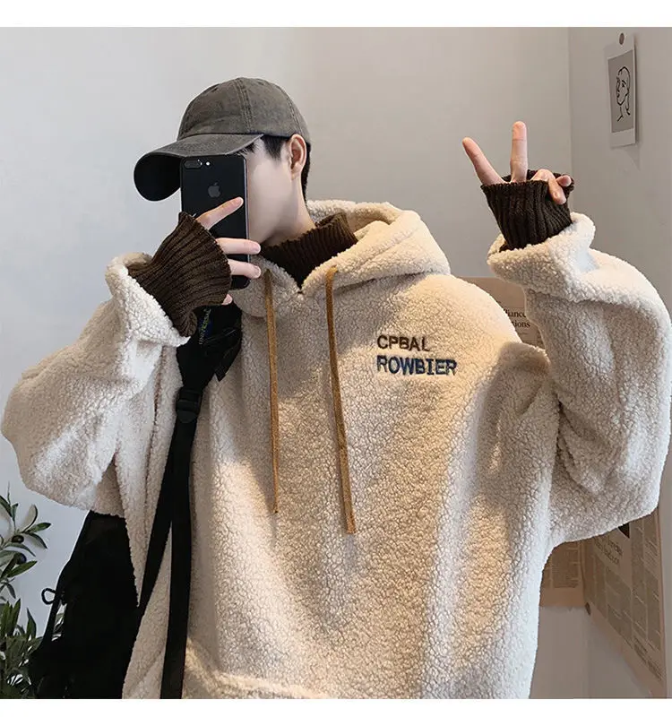 Privathinker Thicken Plus Velvet Men Hoodies 2020 Autumn Winter New Men's Hooded Sweatshirts Man Streetwear Casual Pullovers Privathinker Thicken Plus Velvet Men Hoodies 2020 Autumn Winter New Men's Hooded Sweatshirts Man Streetwear Casual Pullovers