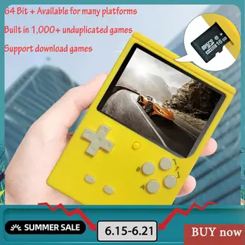 

GUCAT 64 Bit 1000 Game Mini Portable Handheld Game Player 3 Inch LED Retro Video Console For Child Nostalgic Player With TF Card