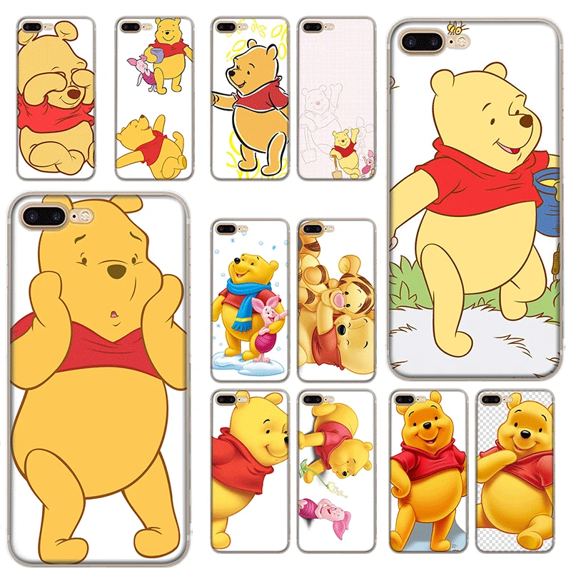Чехол для мобильного телефона из ТПУ для iPhone 11 Pro XR X XS Max iPhone 7 8 6 6S Plus 5 5S SE, чехол с милым рисунком Винни-Пуха
