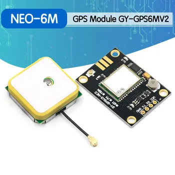 

NEO-6M GPS Module GY-GPS6MV2 NEO6MV2 Buit-in EEPROM APM2.5 Antenna RS232 TTL Board for Arduino Flight Control 3V-5V Good