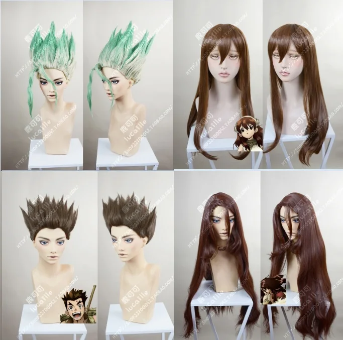 Dr. Stone Ishigami Senku need style Ogawa Yuzuriha Shishio Tsukasa Taiju Oki Аниме Костюм для косплея парик волос |