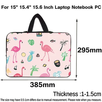 

New Notebook Laptop Case 15.6" 15.4" 15 Inch Pretty Flamingo Women Carrying Sleeve Bag Handbags Funda Neoprene Soft Shell Cover