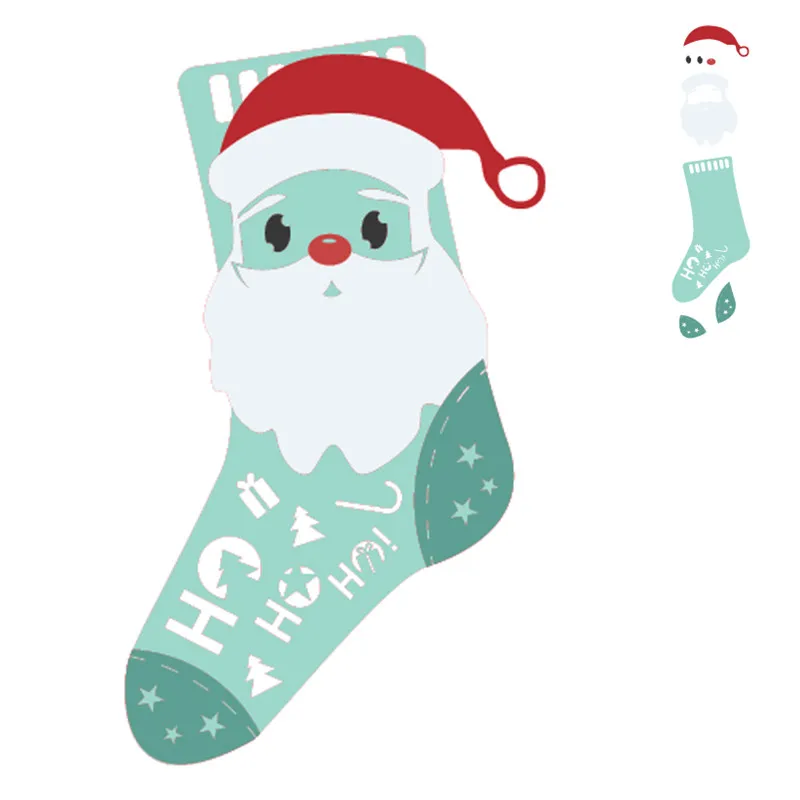 

Naifumodo Christmas Dies Santa Claus Sock Metal Cutting Dies New 2019 for Card Making Scrapbooking Embossing Cut Craft Dies