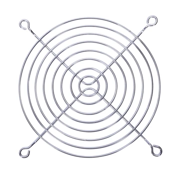 

PC DC Fan Grill Protector Metal Finger Guard 120mm 12cm Silver Tone