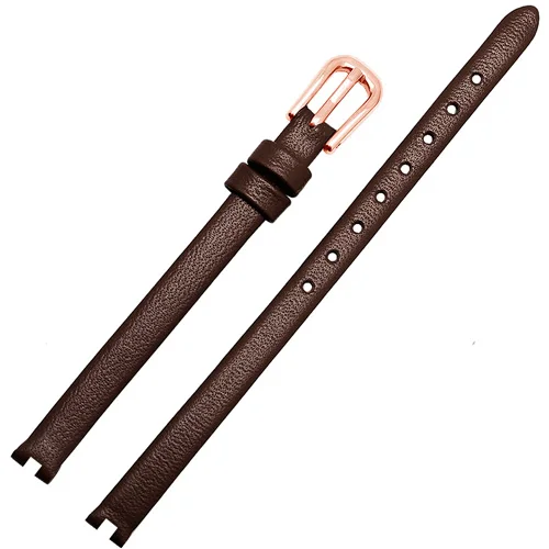 Elegant Ultrathin Leather Watch Band with Pin Buckle