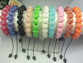 

New OIJKNM hot micro pave CZ Disco RESIN Bracelet fasion Giftjewelry Discount crystal utrt34