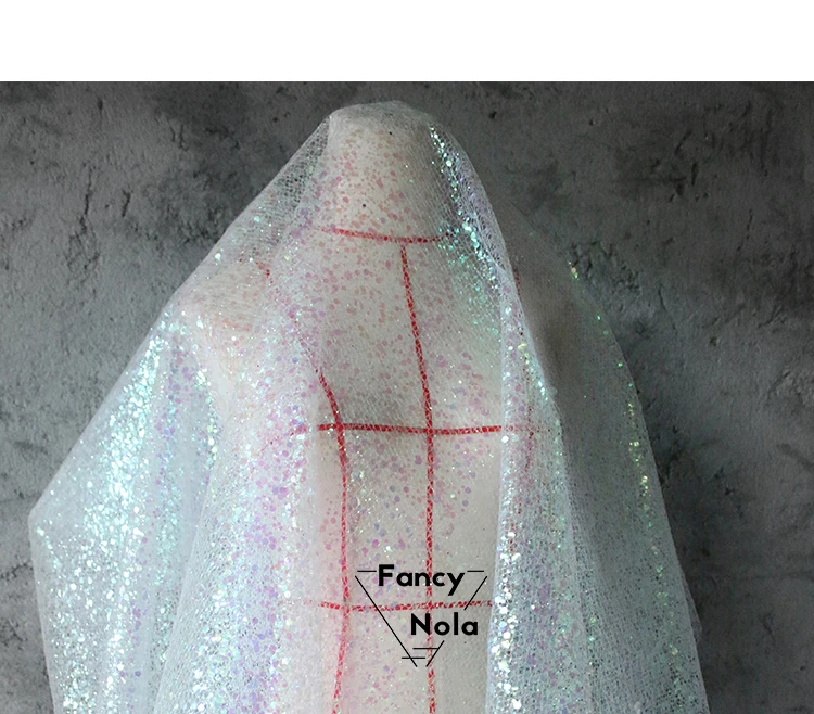 Креативная Лазерная блестящая Марля градиентный цветной фрагмент 150 см ширина