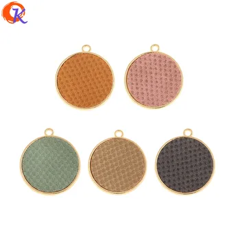 

Cordial Design 50Pcs 25*28MM Jewelry Accessories/Charms/Hand Made/Leather Effect/Coin Shape/Pendant/DIY Making/Earring Findings