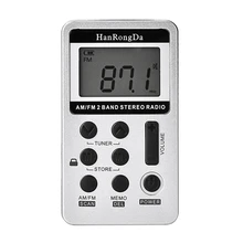 Мини портативное радио портативный FM AM 2 Band цифровое карманное радио приемник Динамик для наушников для Walkman go hiking