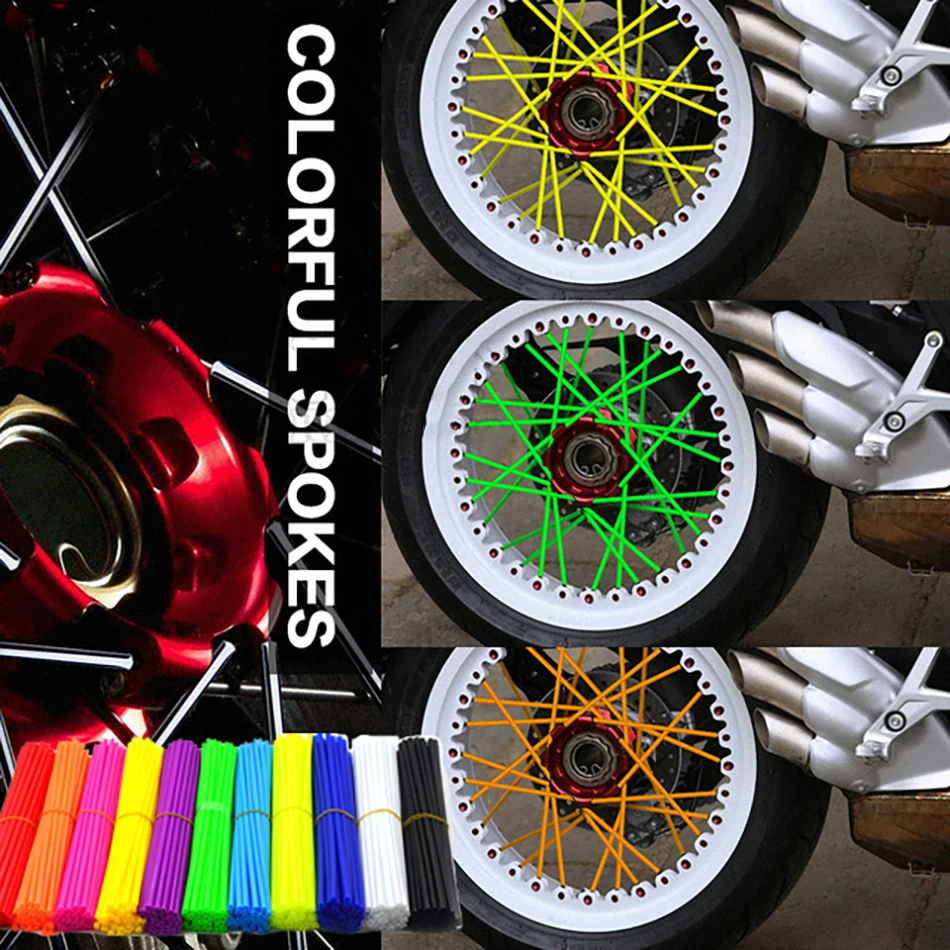 72pcs Motorcycle accessories cover rim spoke wheel Wraps Pipe For 2018 Honda Dio Batwing Harley Triumph Bonneville | Автомобили и