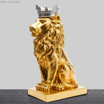 

Ornaments Office Decoration Home Accessories Gold Resin Animal 34cm Artificial Best Christmas Gift Simulated Ion High