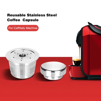 

Stainless Steel Refillable Reusable Coffee Capsule Cafeteira Filter For Caffitaly & Tchibo Cafissimo Classic Machine