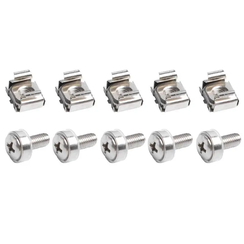 5/10 шт. железной клетке стеллаж для выставки товаров гайки M5 болты M5x16 для сервера полки для шкафов