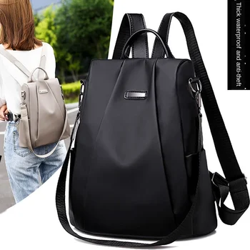 

Ladies Designer College Black Retro School Bags for Teenagers Mochila Notebook Anti Theft Backpack Rucksack