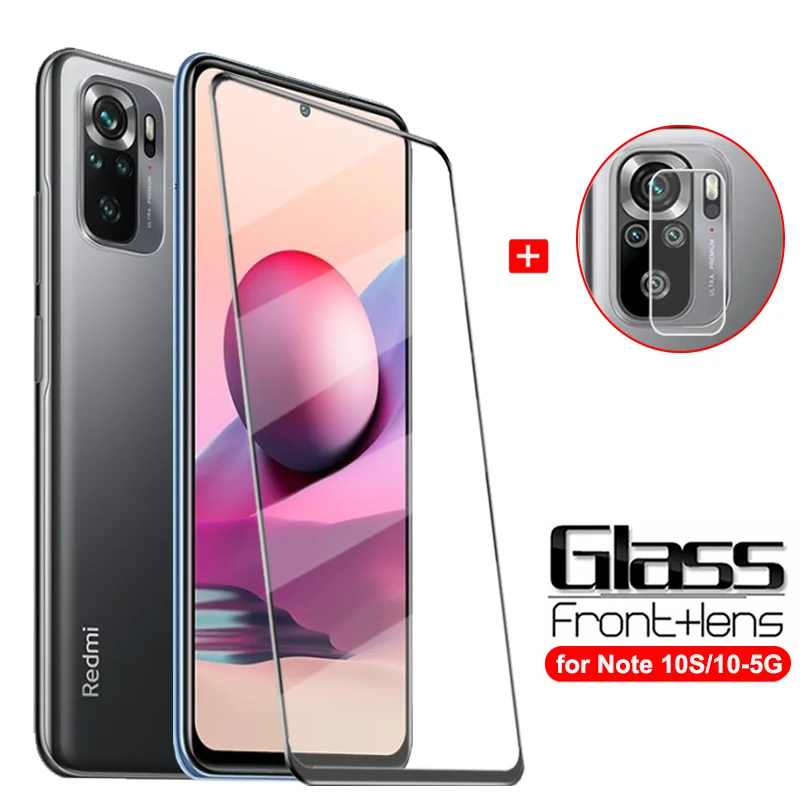 2~4Pcs протектор набор стекло для Xiaomi Redmi-Note-10S бронерованное Note 9T/9S/9Pro защита камеры +