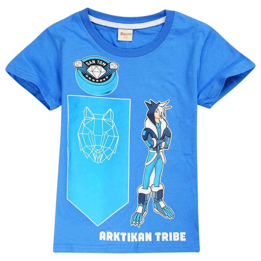 Дэн ТДМ тур-Arktikan Tribe-Snow Wolf/Детская футболка с короткими рукавами детская одежда высокого качества хлопковая Футболка для мальчиков