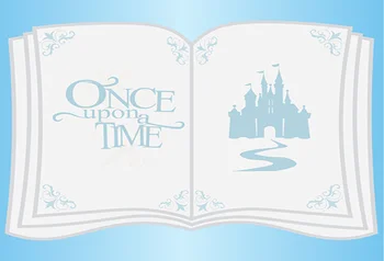 

7x5FT Once Upon A Time Castle Book Light Blue Princess Cinderella Custom Photo Studio Backdrop Background Vinyl 220cm X 150cm