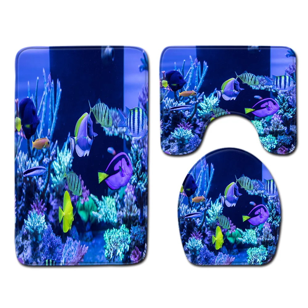 Z029 Набор ковриков для ванной комнаты Противоскользящий коврик для ног коврик для ванной Впитывающее банное из микроволокна коврик для ног моющийся Ванная комната Туалет стойка для тряпок - Цвет: Z029