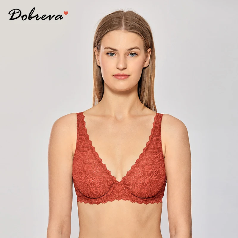Бюстгальтер женский кружевной без подкладки размера плюс | Женская одежда