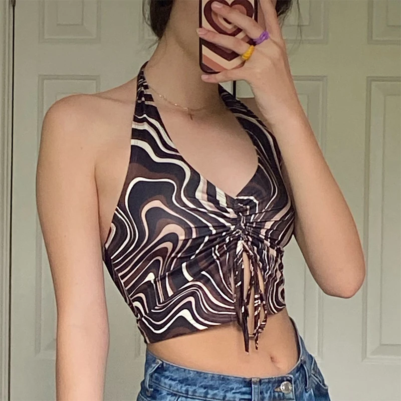 Brown Cami Tie Up-cloth