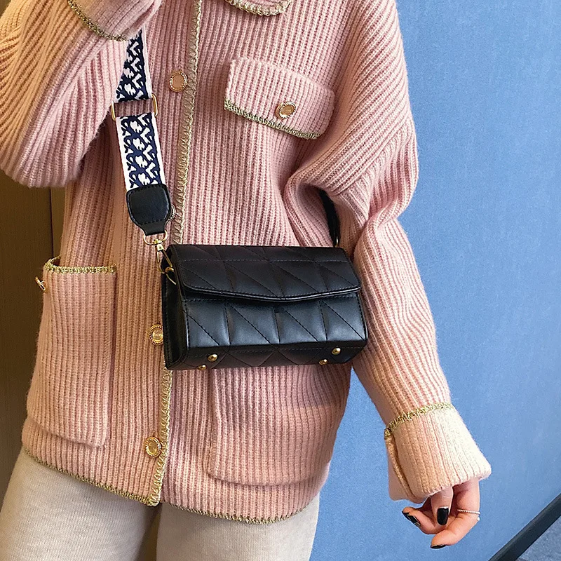 

Lattice Pattern Crossbody for Women 2019 Solid Color Satchel Handbag and Purse Female Single Shoulder Small Flap Bag Luis Vuiton