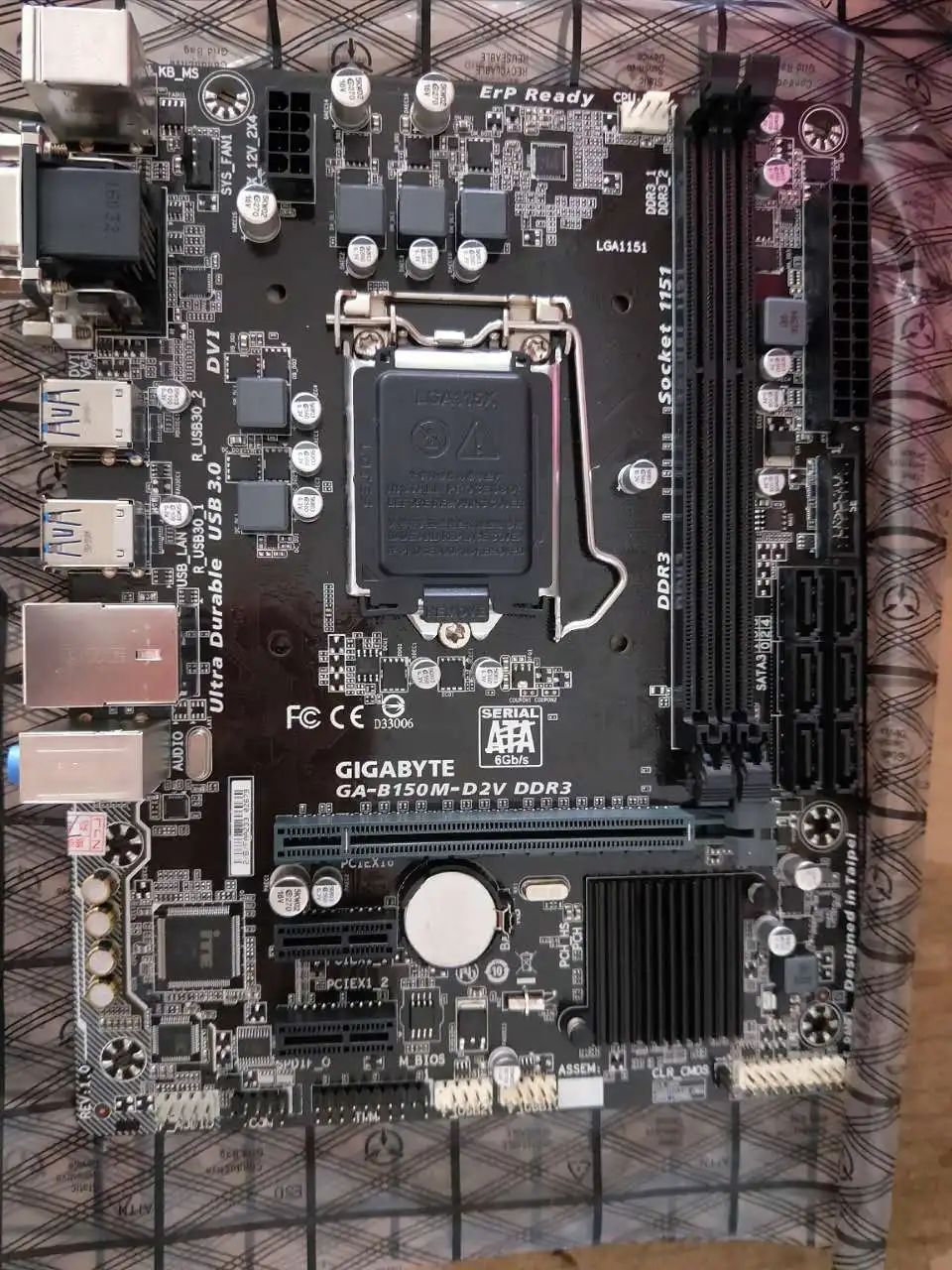 Оригинальная материнская плата для Gigabyte B150M-D2V DDR3 LGA 1151 USB2.0 USB3.0 16 Гб B150M-D2V DDR3 B150 рабочего Материнская плата