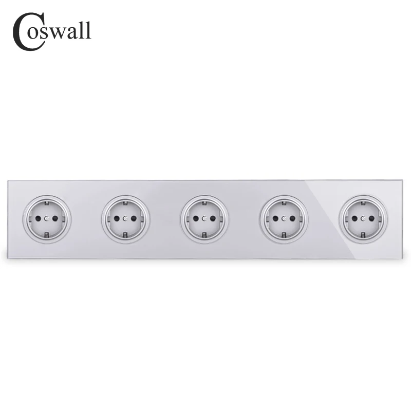 Coswall серая кристаллическая панель из закаленного стекла 5 групп цвет серый