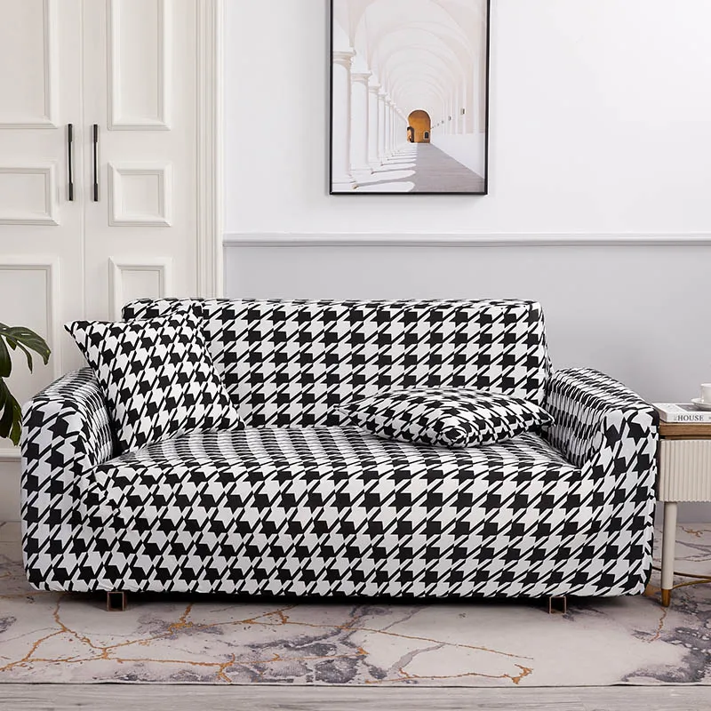 

STRIPE Stretch Sofa Chaise Cover Lounge L Shape Sofa Covers For Living Room Couch Cover Furniture Protector Slipcovers SFT005