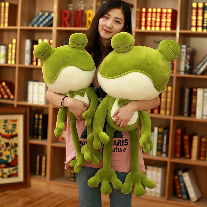 Frog plush doll soft ragdoll toy doll with big eyes sleeping pillow for girlfriend gift