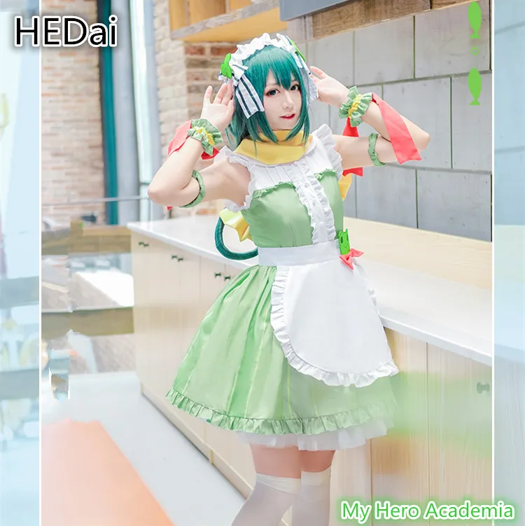 My Hero Academy Little Hero Asui Tsuyu Кофейня кафе кошка горничная женские костюмы для косплея рождественское женское милое платье