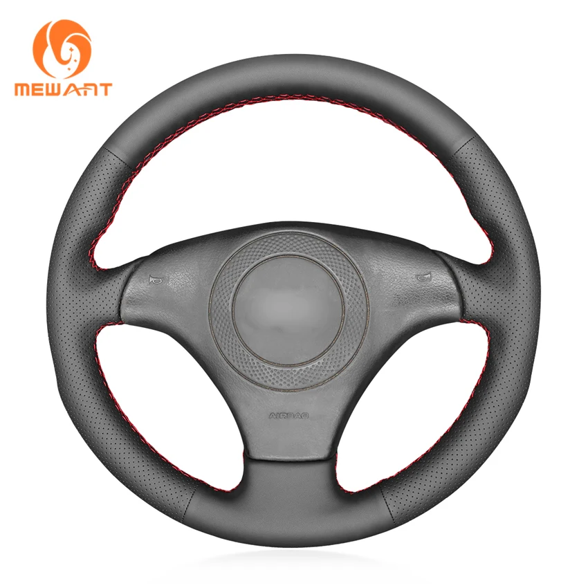 MEWANT черная крышка рулевого колеса из натуральной кожи для Audi TT (8N) 1998-2001 A8 S8 (D2)