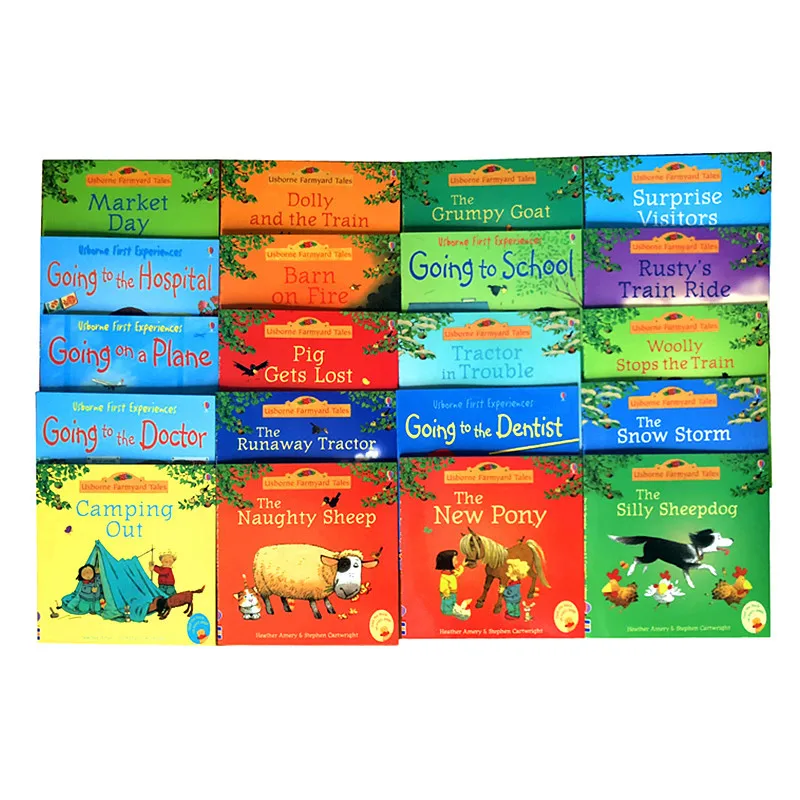 

20pcs/set 15x15cm Usborne Picture English Books For Children And Baby Famous Story English Tales Series Of Child Book Farm Story